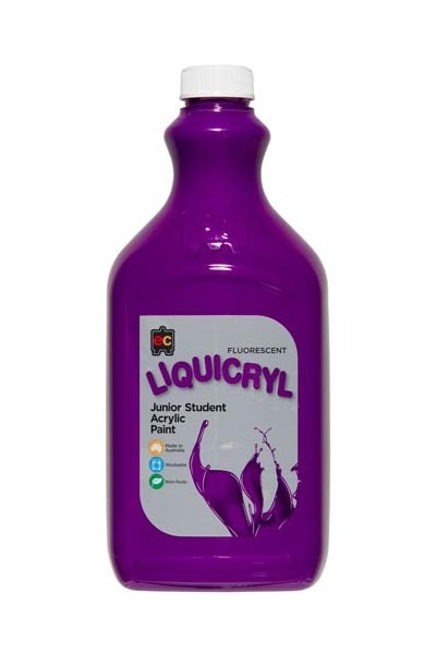 Liquicryl Fluorescent Junior Acrylic Paint 2L - Purple