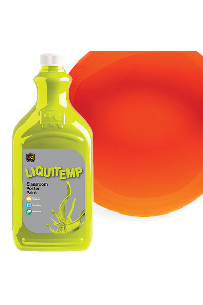 Liquitemp Fluorescent Poster Paint 2L - Orange