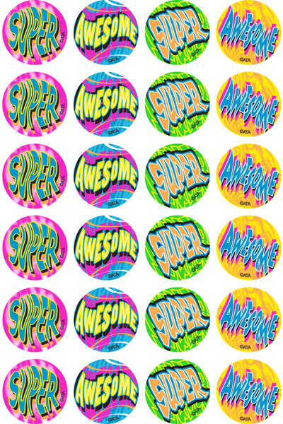 Super/Awesome Fluoro Stickers