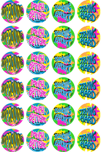 Encouragement Fluoro Stickers
