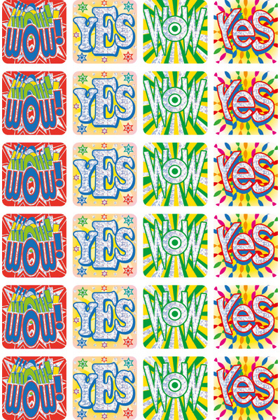 WOW/ Yes - Foil Stickers