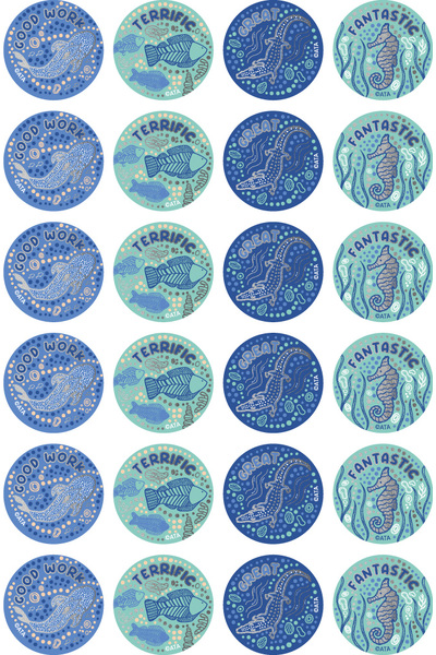 Wonderlands (Sea) - Foil Merit Stickers (Pack of 72)