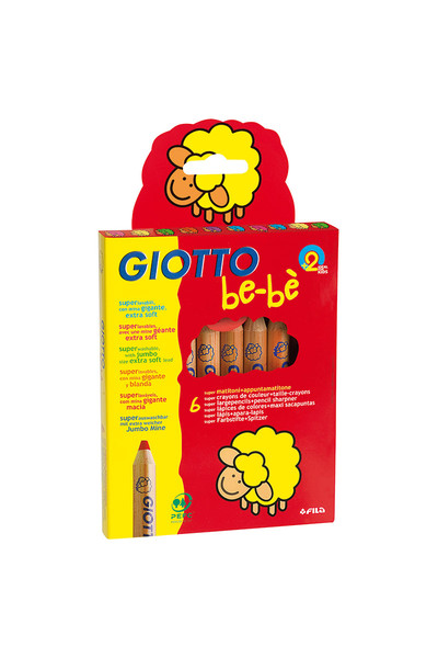 Giotto Be-Be Jumbo Coloured Pencils - Pack of 6