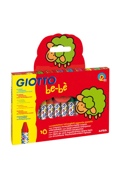 Giotto Be-Be Large Unbreakable Crayons - Pack of 10