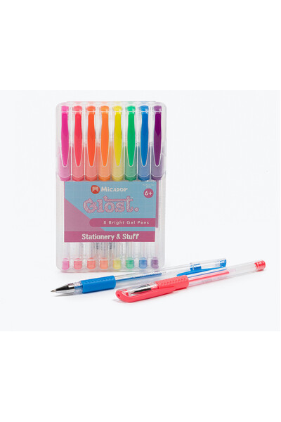 Micador Glost Bright Gel Pens (Pack of 8)