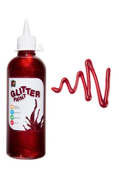 Glitter Paint 500mL - Red