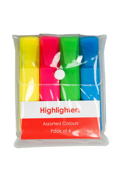 GNS Highlighter Basic - Assorted (Wallet of 4)