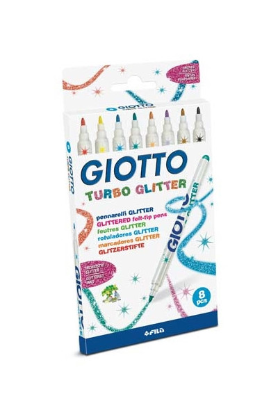 Giotto Turbo Glitter Marker - Pack of 8