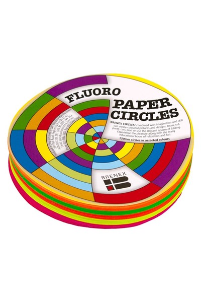 Fluoro Paper Circles - 120mm (Pack of 120)