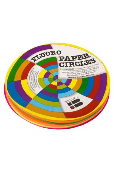 Fluoro Paper Circles - 180mm (Pack of 120)
