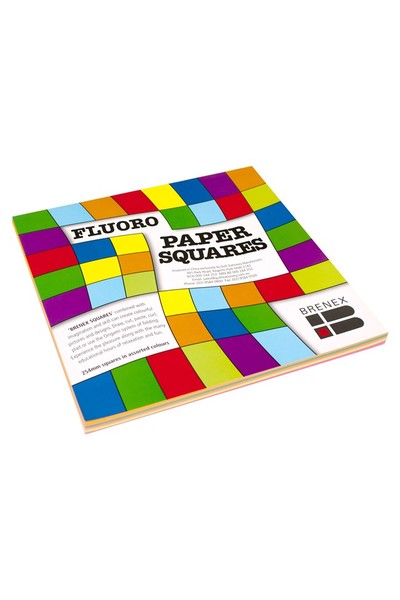 Fluoro Paper Squares - 254mm (Pack of 100)