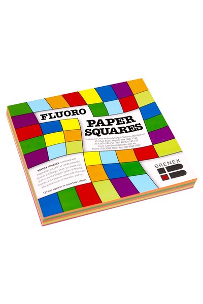 Fluoro Paper Squares - 127mm (Pack of 100)