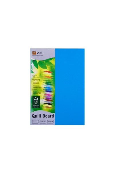 Quill Board 210gsm (A4) - Pack of 50: Marine Blue