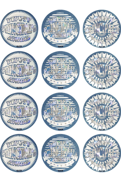 Deputy Principal's Silver Foil Award Stickers - Pack of 72