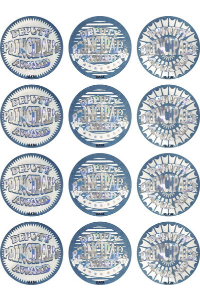 Deputy Principal's Silver Foil Award Stickers - Pack of 72