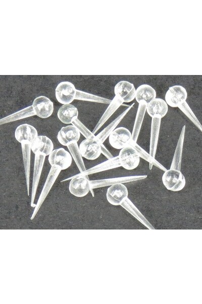 Plastic Pins - Clear 16mm (Pack of 1000)