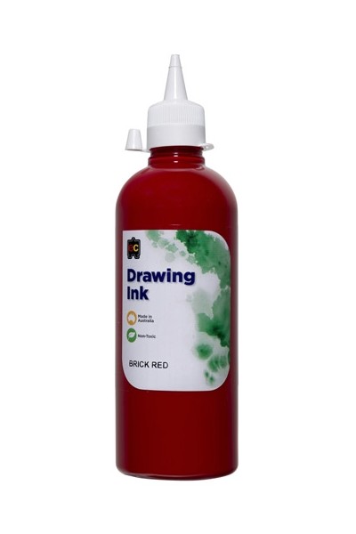Drawing Ink – 500ml: Brick Red