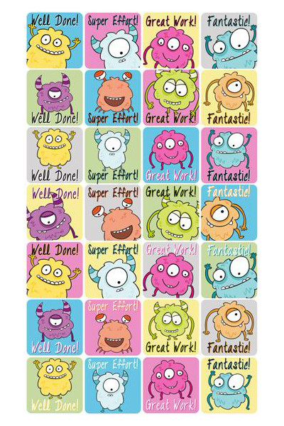 Monster Fun Reward Stickers