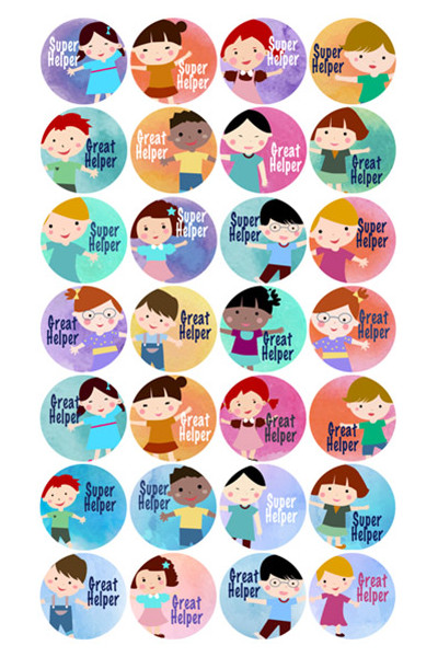 Great Helper Reward Stickers