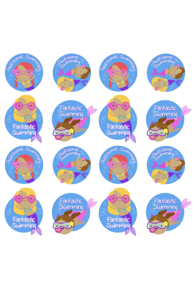 Mermaid Swim Fun - Reward Stickers