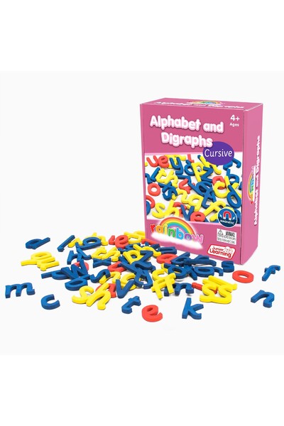 Rainbow Alphabet and Digraphs - Cursive