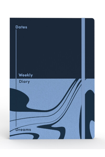 Jumble & Co Diary Undated - A5 Recycled Week-to-View: Dates & Dreams (Black)