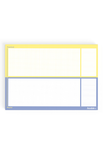 Jumble & Co Deskpad - A3 (80gsm) 50 Sheets Recycled: Grid Dotted & Ruled