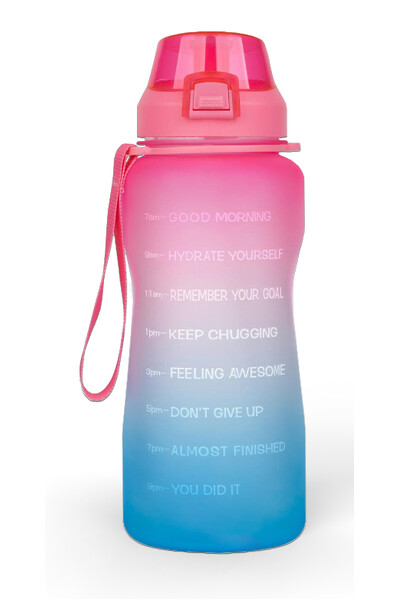 Jumble & Co Water Bottle - 2L PET (BallpointA & Phthalate Free): Removable Straw (Pink)