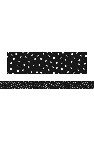 Black and White Dots - Large Border (Pack of 12)