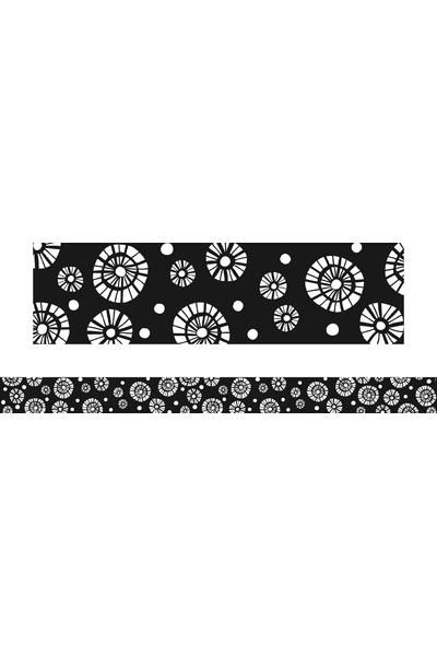 Black & White Fans - Large Border (Pack of 12)