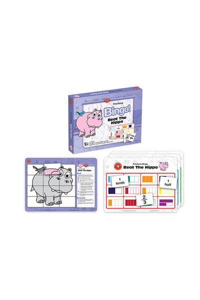 Beat the Hippo Bingo - Fractions