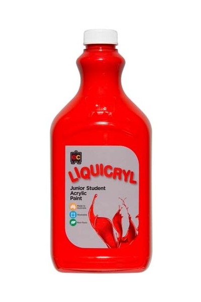 Liquicryl Junior Acrylic Paint 2L - Brilliant Red