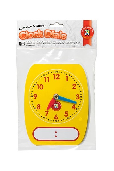 Analogue & Digital Clock Dials (Write On/Wipe Off)
