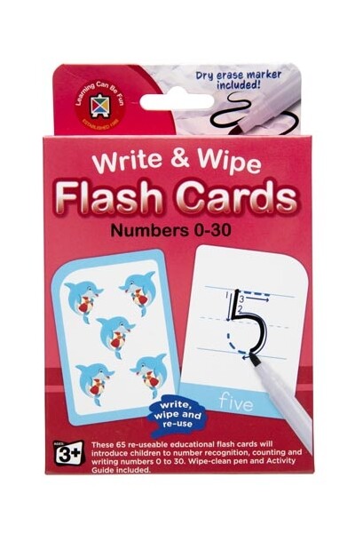 Write & Wipe Flash Cards - Numbers 0 to 30