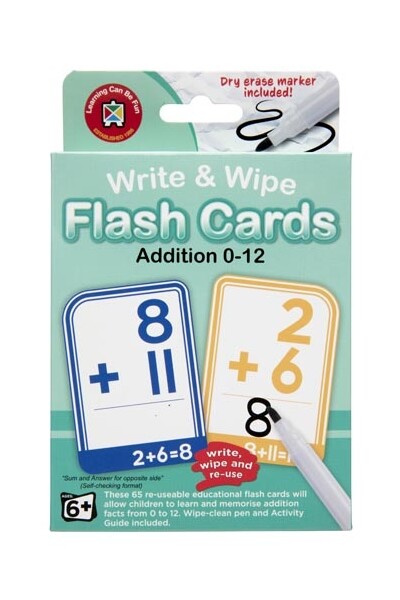 Write & Wipe Flash Cards - Addition