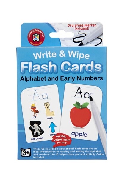 Write & Wipe Flash Cards - Alphabet and Early Numbers