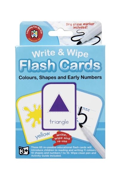 Write & Wipe Flash Cards - Colours, Shapes and Early Numbers