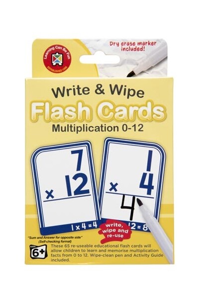 Write & Wipe Flash Cards - Multiplication