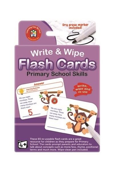Write & Wipe Flash Cards - Primary School Skills Level 1 - 5-6 yr olds