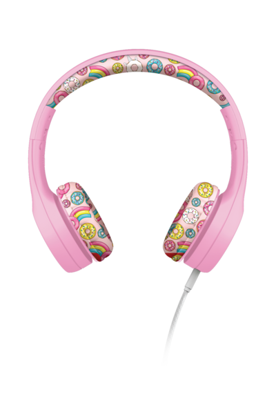 Connect+ Style Children's Wired Headphones - Pink Doughnuts