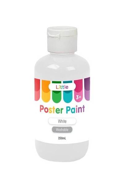 Little Easy Washable Poster Paint - White (250ml) 