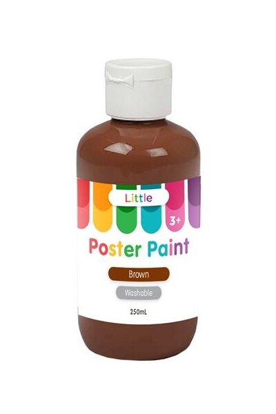 Little Easy Washable Poster Paint - Brown (250ml) 