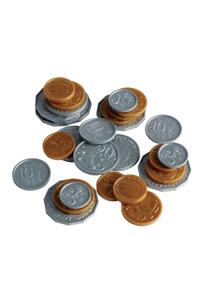 Plastic Play Coins - Jar of 318