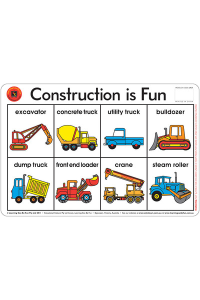 Construction is Fun Placemat