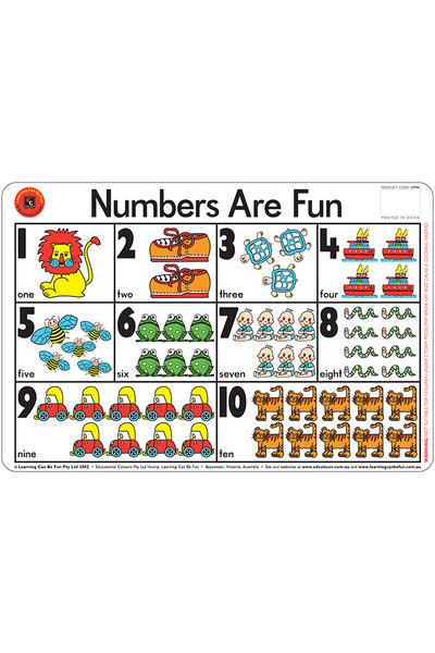 Numbers Are Fun Placemat
