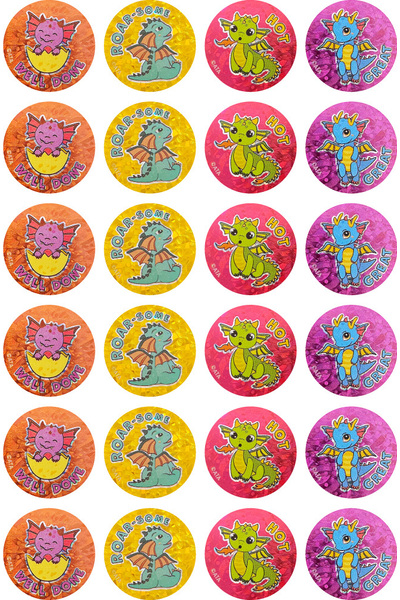 Dragons - Laser Stickers (Pack of 84)