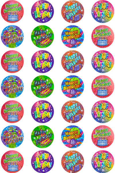 Birthday Laser Stickers