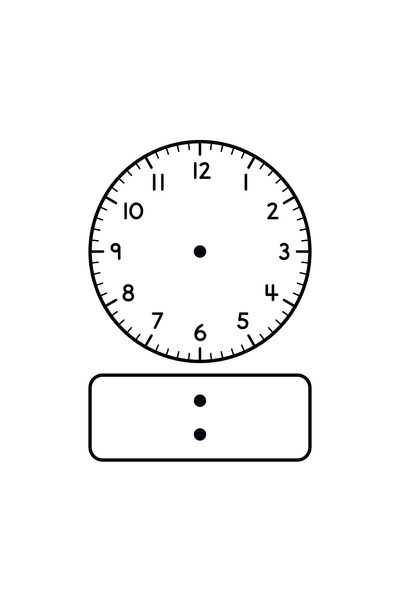 Analogue/Digital Clock - Learning Stamp