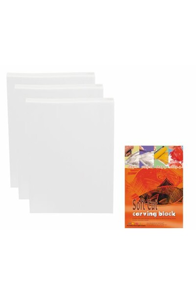 Soft Cut Carving Block - Bulk: 14.5 x 21cm (Pack of 10)