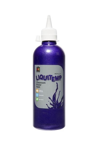 Metallic Liquitemp Classroom Poster Paint – 500mL: Purple